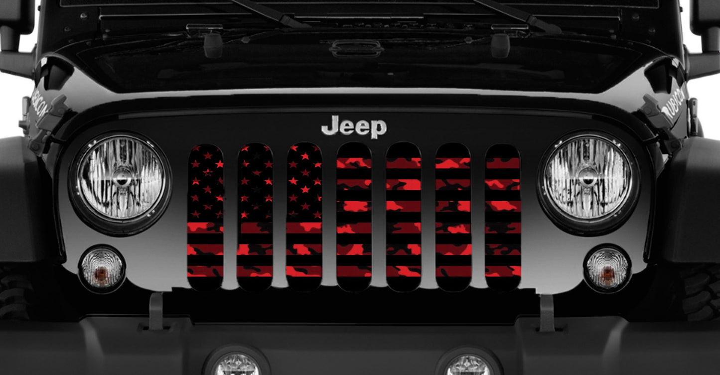 American Red Digital Camo Grille Insert
