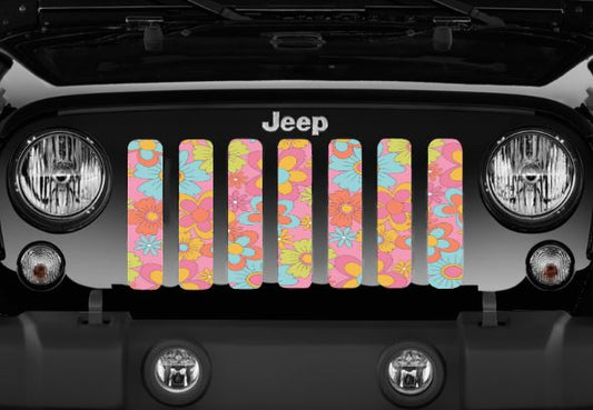 Retro Flowers Grille Insert