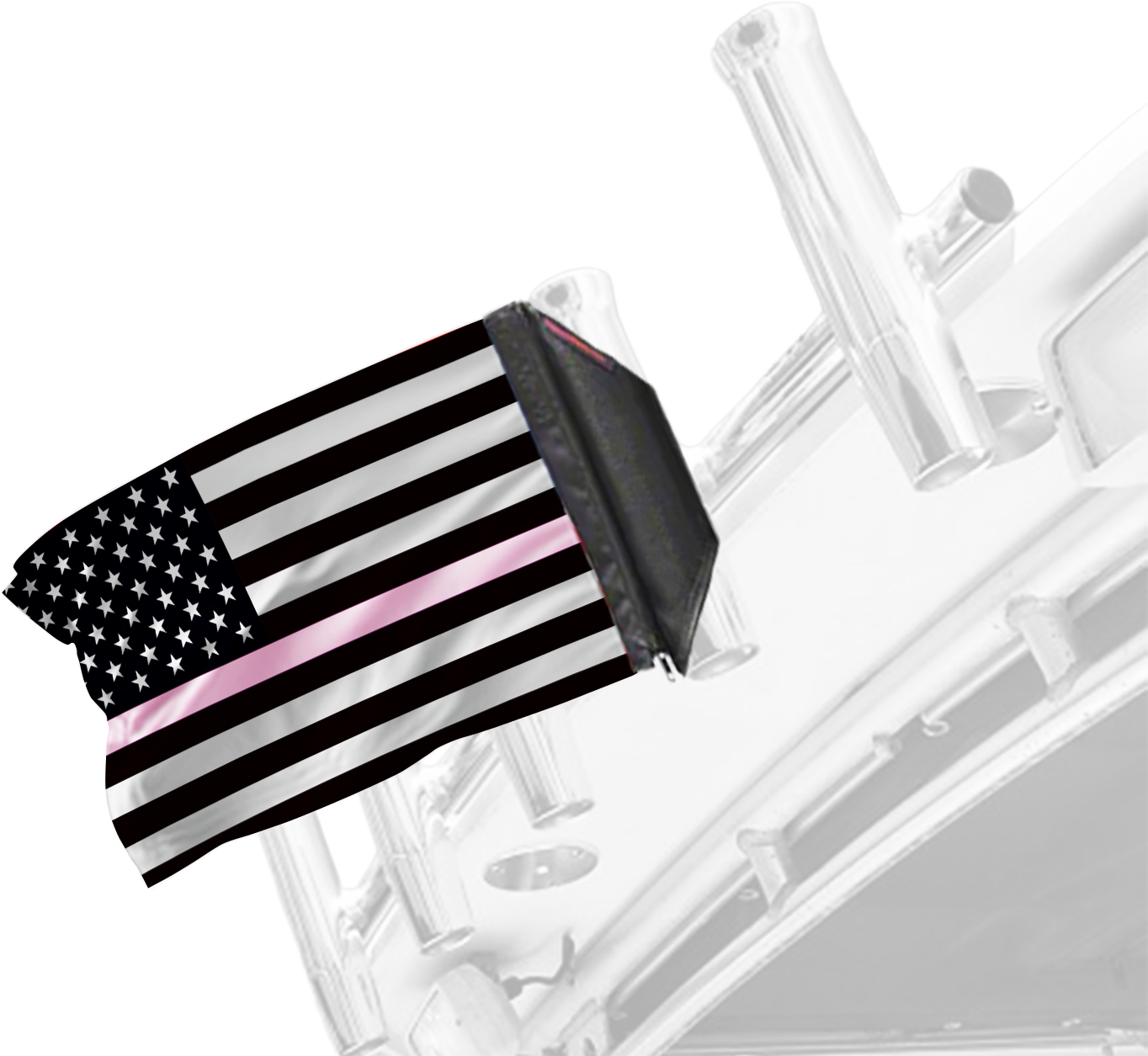 USA Subdued Thin Pink Line 12"x18" Forever Wave Flag
