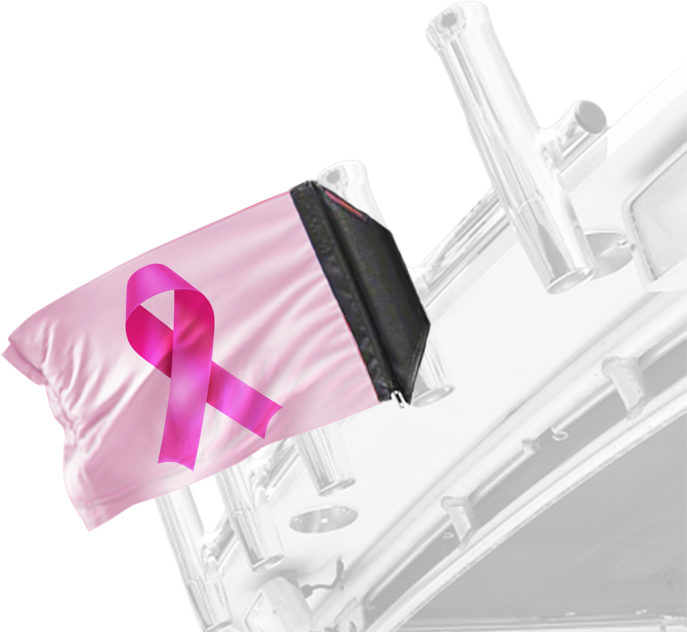 Pink Ribbon 12"x18" Forever Wave Flag