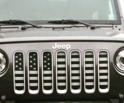 Black and White American Flag Grille Insert