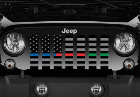 American Tactical Back the Blue, Red, Green Grille Insert
