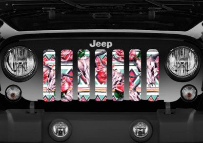 Aztec Cow Skulls Grille Insert
