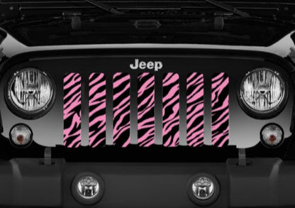 Baby Pink Zebra Print Grille Insert