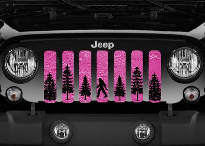 Bigfoot - Bright Pink Background Grille Insert
