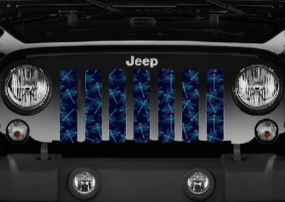 Blue Dragonflies Jeep Grille Insert
