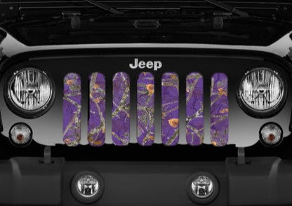Dirty Girl Plum Purple Woodland Camo Grille Insert