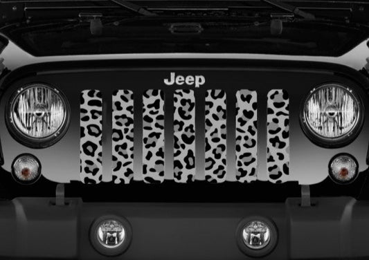 Gray Leopard Print Grille Insert