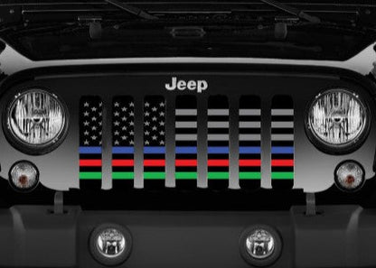 Hold the Line Back the Blue, Red, Green Grille Insert