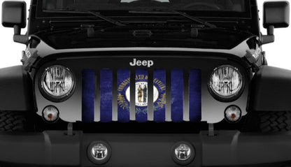 Kentucky Grunge State Flag Grille Insert