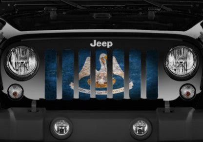 Louisiana Grunge State Flag Grille Insert