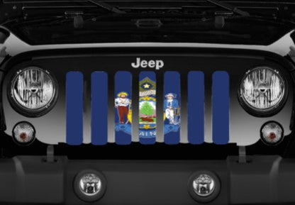 Maine State Flag Grille Insert