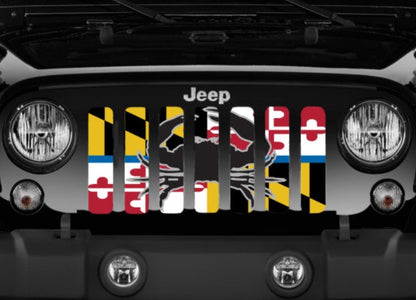 Maryland Crab Flag - Back The Blue Grille Insert