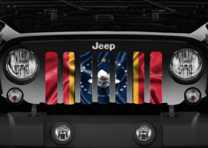 Waving Mississippi State Flag Grille Insert