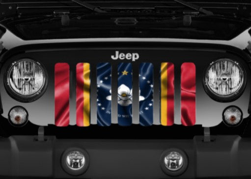 Waving Mississippi State Flag Grille Insert