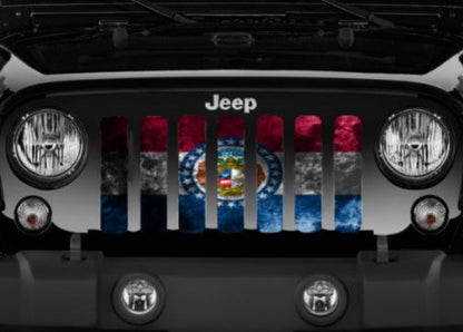 Missouri Grunge State Flag Grille Insert