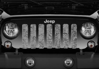 Moab Topography Map Canyon Lands Gray Grille Insert