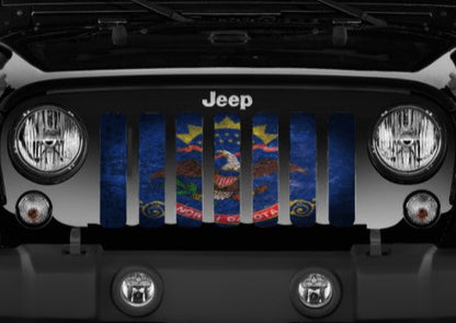 North Dakota Grunge State Flag Grille Insert