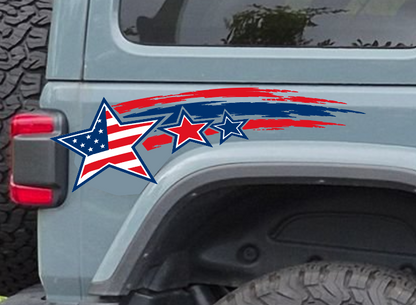 Freedom Red white and Blue Shooting Stars