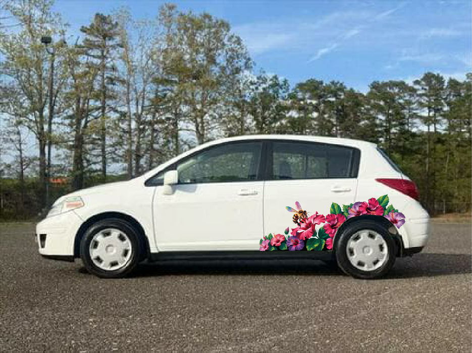 Bee and Flowers- Side Graphics - Pair