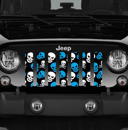 Platinum Skulls (Blue) Grille Insert