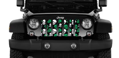 Platinum Skulls (Green) Grille Insert