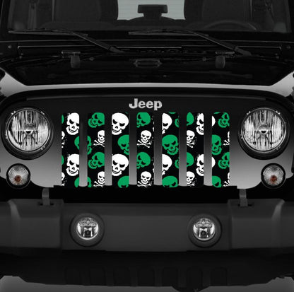 Platinum Skulls (Green) Grille Insert