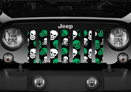 Platinum Skulls (Green) Grille Insert