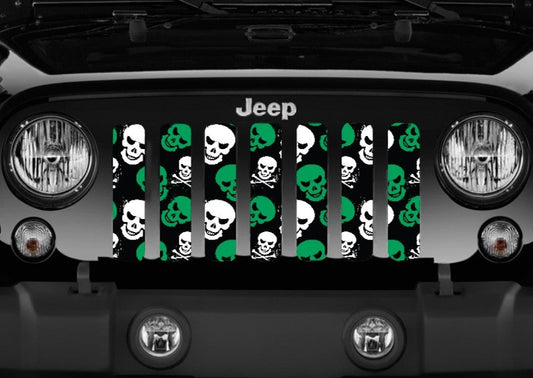 Platinum Skulls (Green) Grille Insert