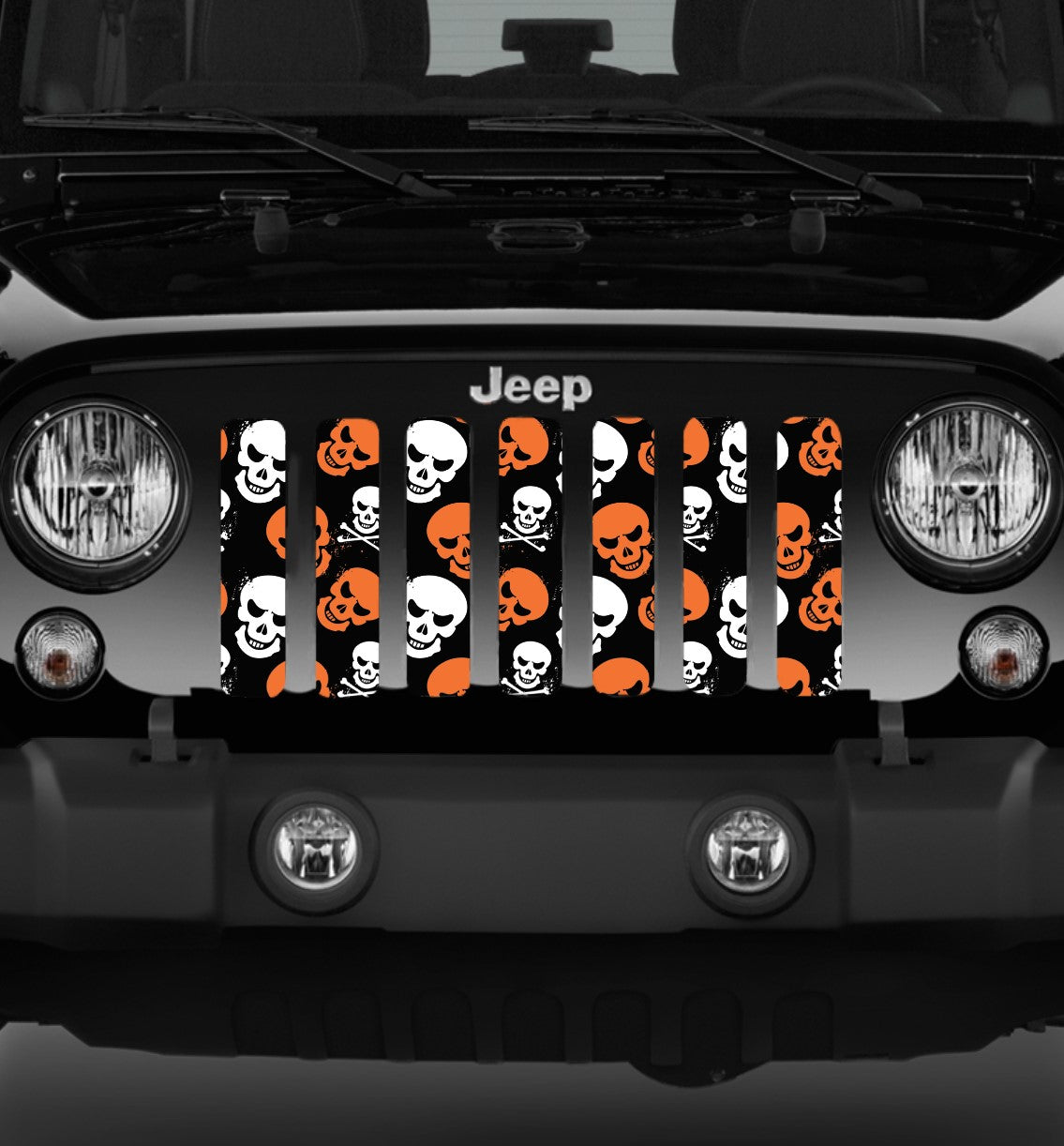 Skulls (Orange) Grille Insert