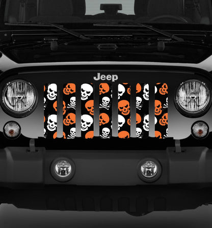 Skulls (Orange) Grille Insert