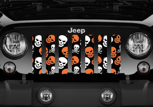 Skulls (Orange) Grille Insert