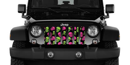 Skulls (Pink and Green) Grille Insert