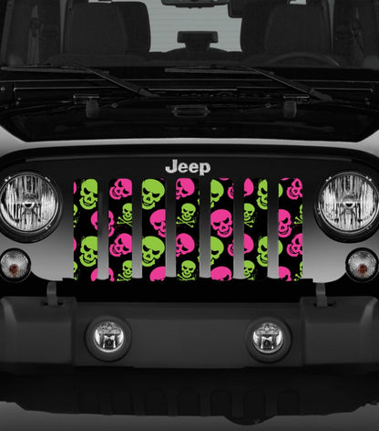 Skulls (Pink and Green) Grille Insert