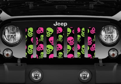 Skulls (Pink and Green) Grille Insert