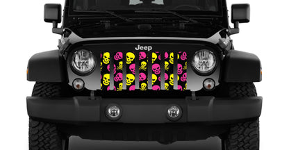 Skulls (Pink and Yellow) Grille Insert