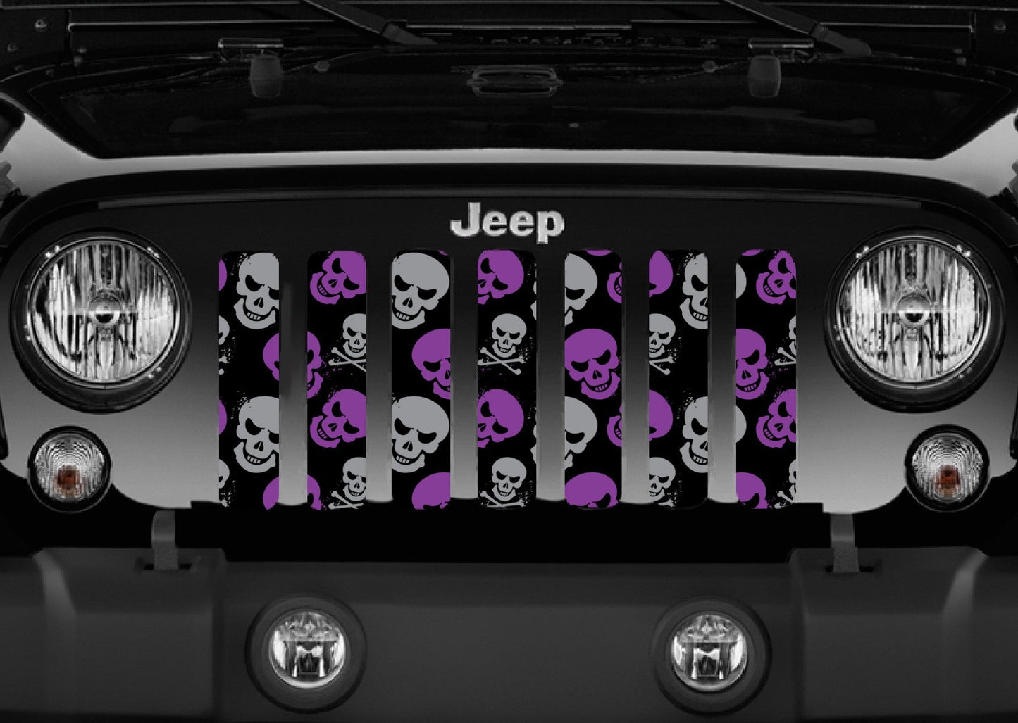 Skulls (Purple and Gray) Grille Insert