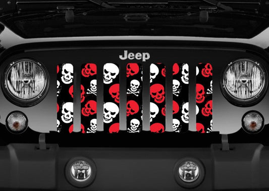 Skulls (Red) Grille Insert