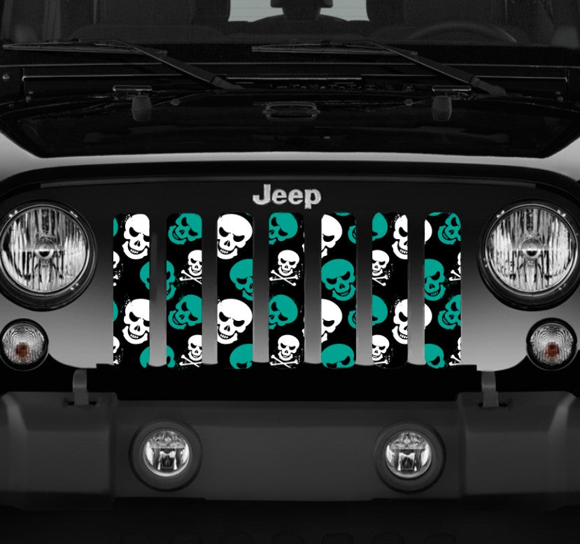 Skulls (Teal) Grille Insert