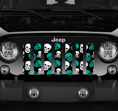 Skulls (Teal) Grille Insert