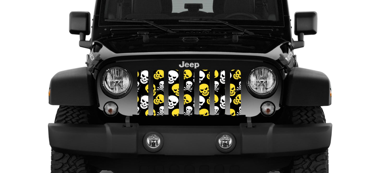 Skulls (Yellow and White) Grille Insert