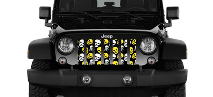 Skulls (Yellow and White) Grille Insert