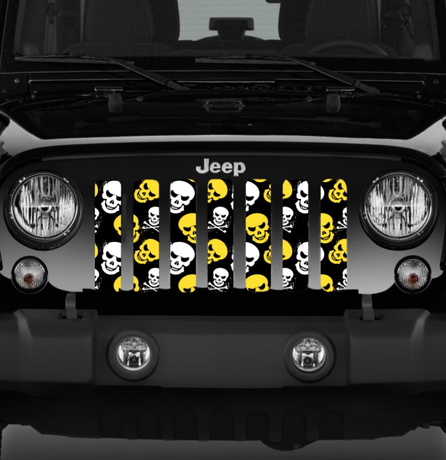 Skulls (Yellow and White) Grille Insert