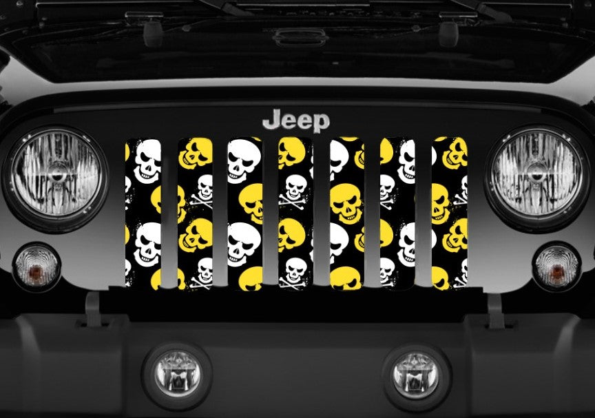 Skulls (Yellow and White) Grille Insert