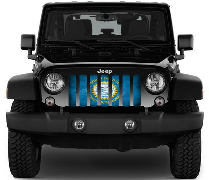 South Dakota Grunge State Flag Grille Insert