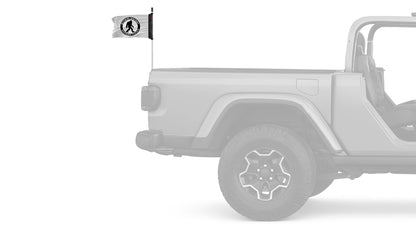 Bigfoot 12"x18" Forever Wave Flag for Jeep Wrangler JLU 4-Door 2018-Present