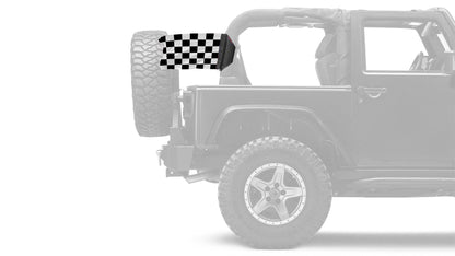 Checkered 12"x18" Forever Wave Flag for Jeep Wrangler JLU 4-Door 2018-Present