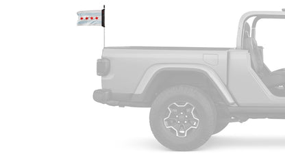 City of Chicago 12"x18" Forever Wave Flag for Jeep Wrangler JKU 4-Door 2007-2018