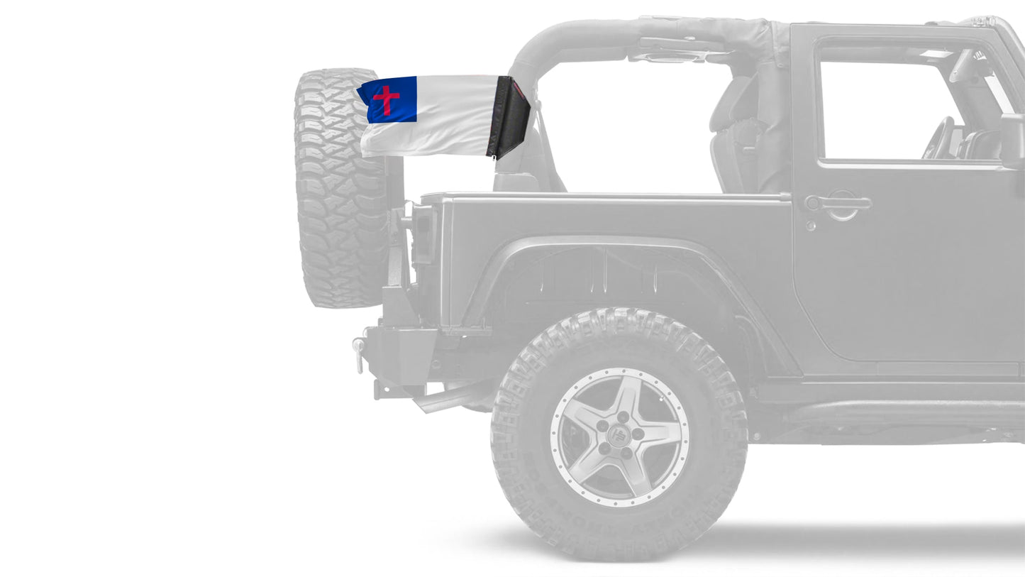 Christian 12"x18" Forever Wave Flag for Jeep Wrangler LJ 2003-2006