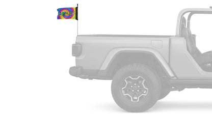 Grateful Dead Dancing Bears 12"x18" Forever Wave Flag for Jeep Wrangler JLU 4-Door 2018-Present